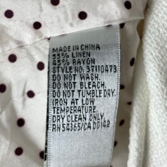 Nygard Collection Vintage Style Off White Linen A-Line Swing Jacket - Size 12 - Picture 5 of 8